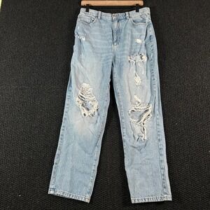 Garage Denim Womens‎ Jeans Size 11 Light Wash Distressed Vintage Straight Leg